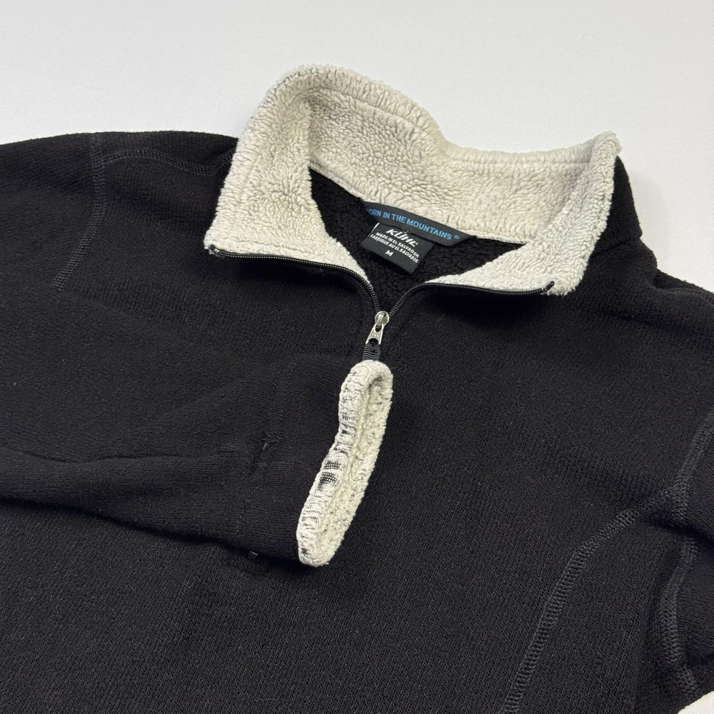 Kuhl Alfpaca Sweater Womens Medium Black Fleece 1/4 Zip Mock Neck Pullover